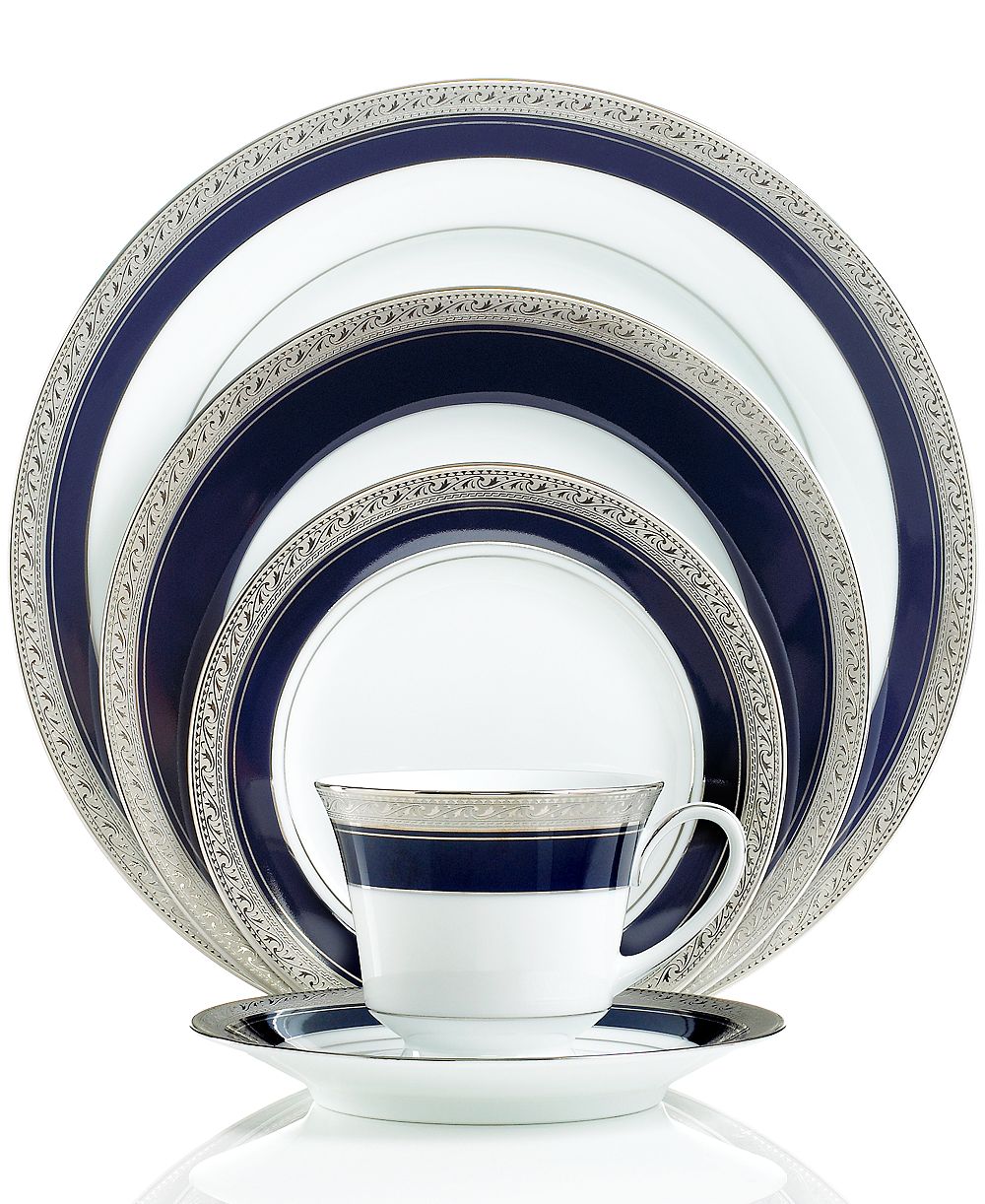 Набор сервировки Noritake Crestwood Cobalt Platinum, 5 предметов, на 1 персону