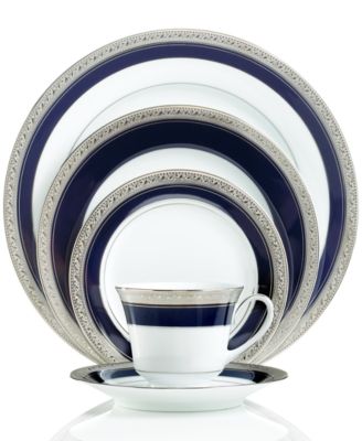 Noritake Crestwood Cobalt Platinum 5-Piece Place Setting, Service For 1