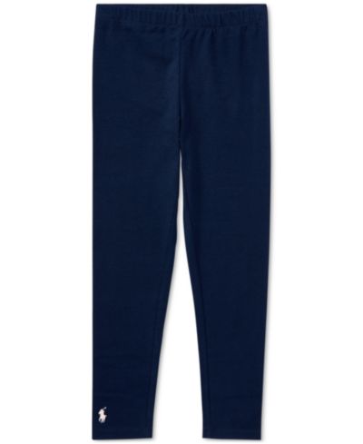 Детские леггинсы Polo Ralph Lauren из хлопка с вышивкой Pony, 2T-6X