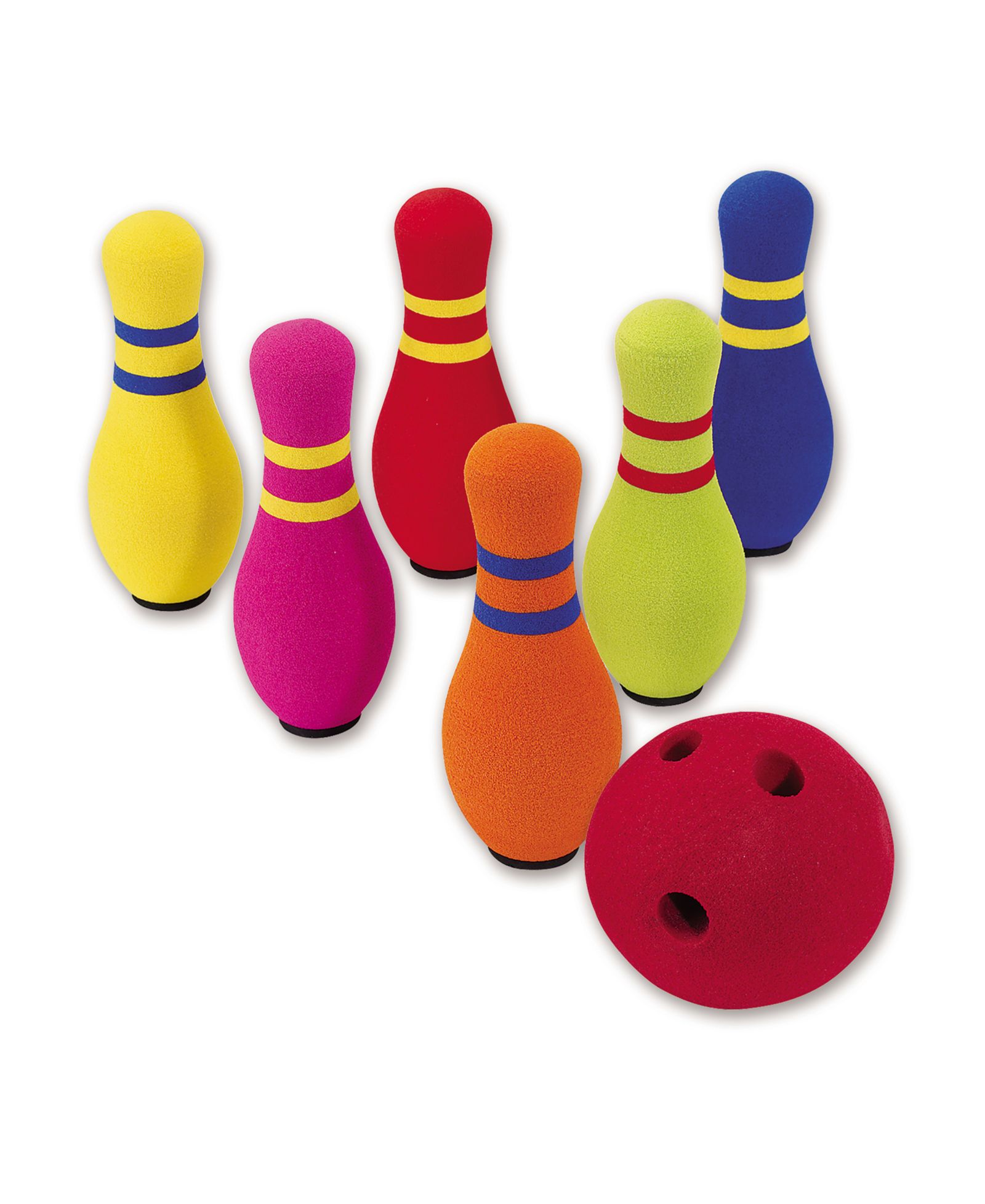 Masterpieces Puzzles Fundamental Foam Weighted Ball Bowling Set, 6-Piece, Ages 3+