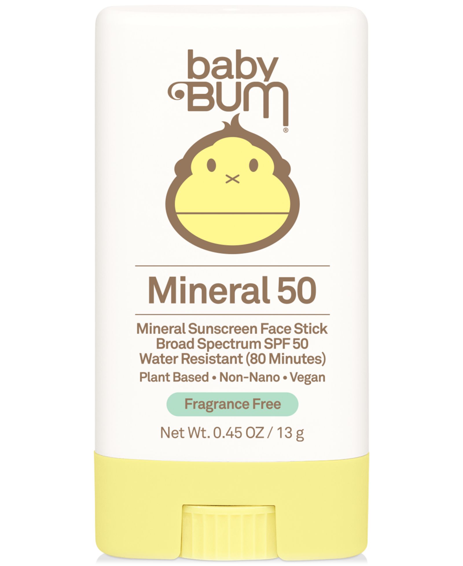 Sun Bum Baby Bum SPF 50 Mineral Sunscreen Face Stick, 0.45 oz.