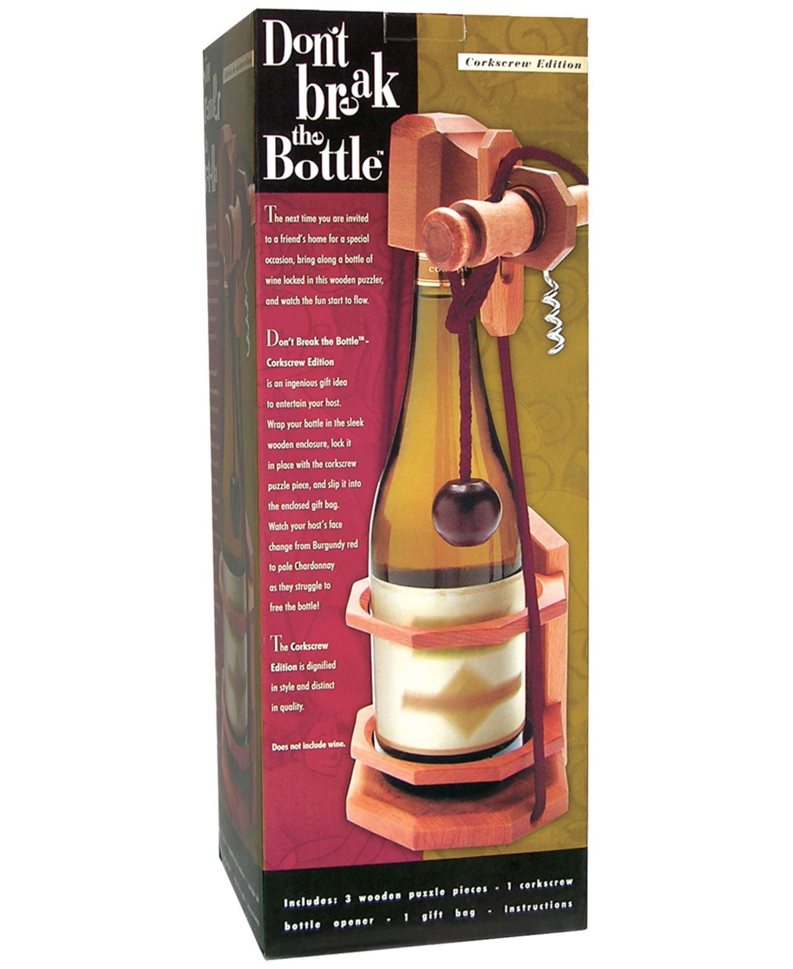 Don't Break the Bottle - Corkscrew Puzzle