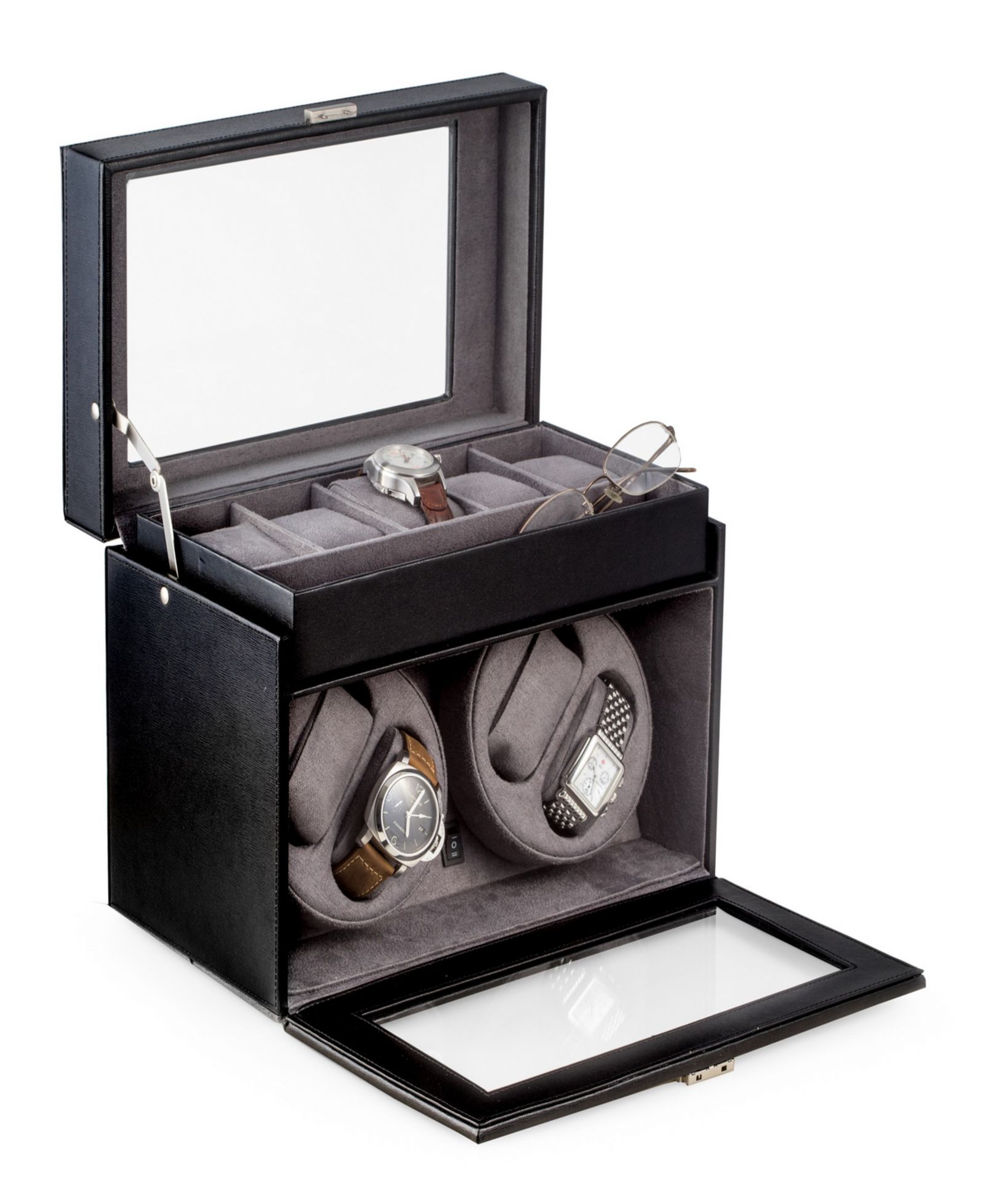 Кожаный кейс для хранения часов Bey-Berk Leather Watch Winder