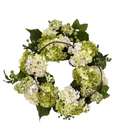 Nearly Natural Гидрангея в венке 22"