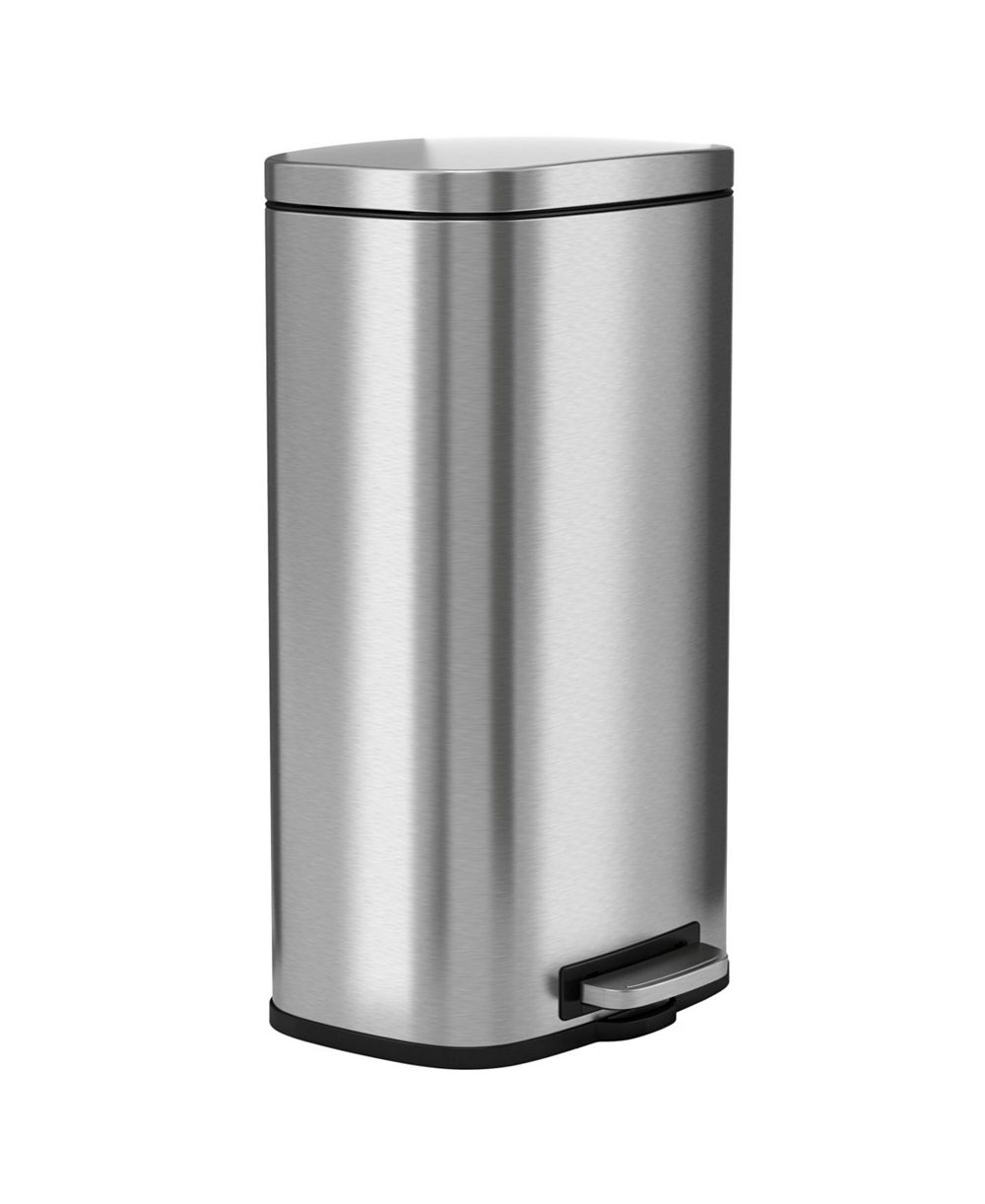 halo SoftStep Stainless Steel Trash Can with Odor Filter