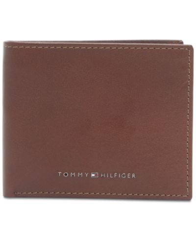 Tommy Hilfiger Мужской кожаный бифолд кошелек Walt с RFID