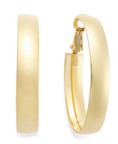 Серьги-кольца Italian Gold с золотом 14k