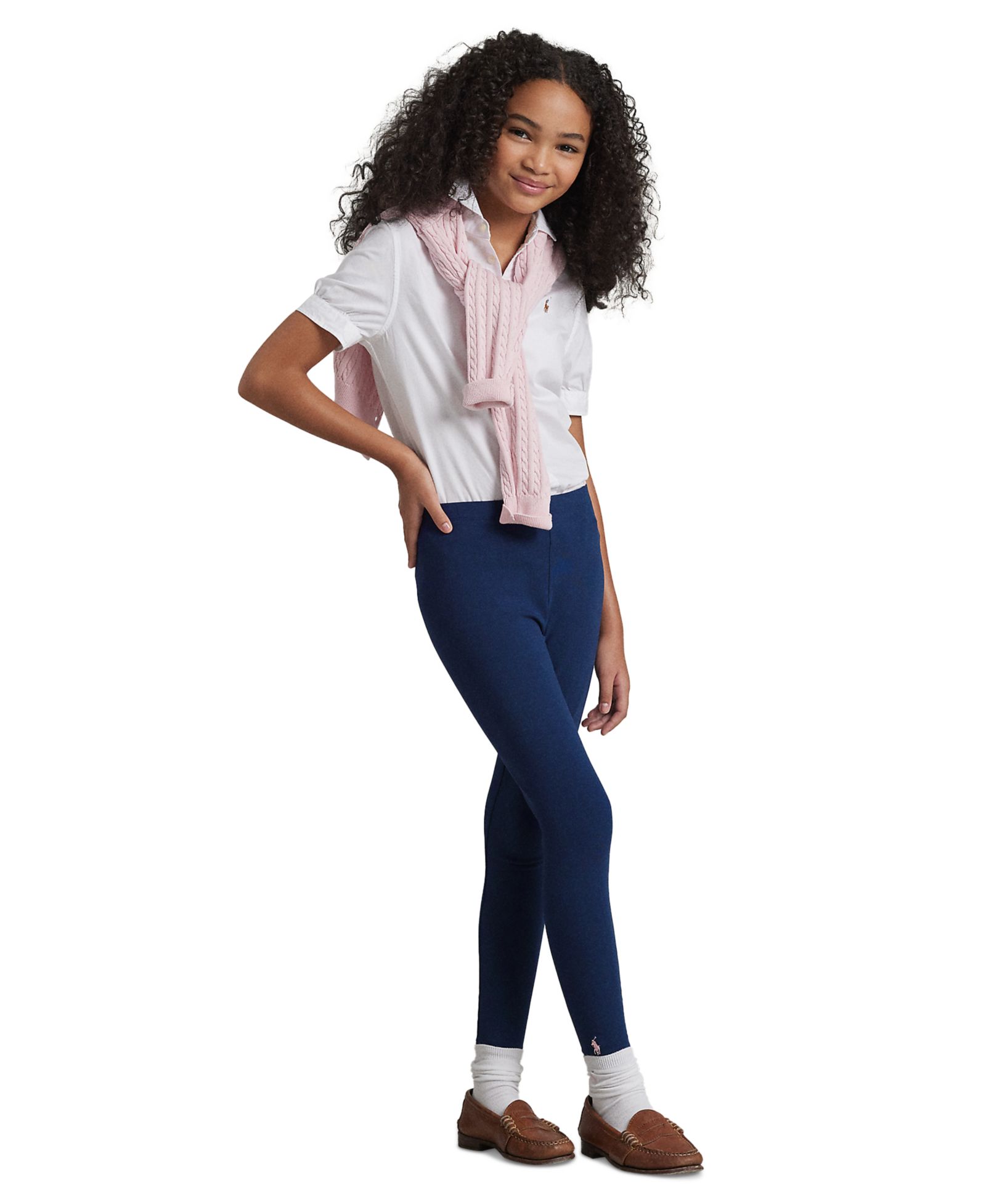 Polo Ralph Lauren Детский Embroidered Pony Stretch Cotton Leggings