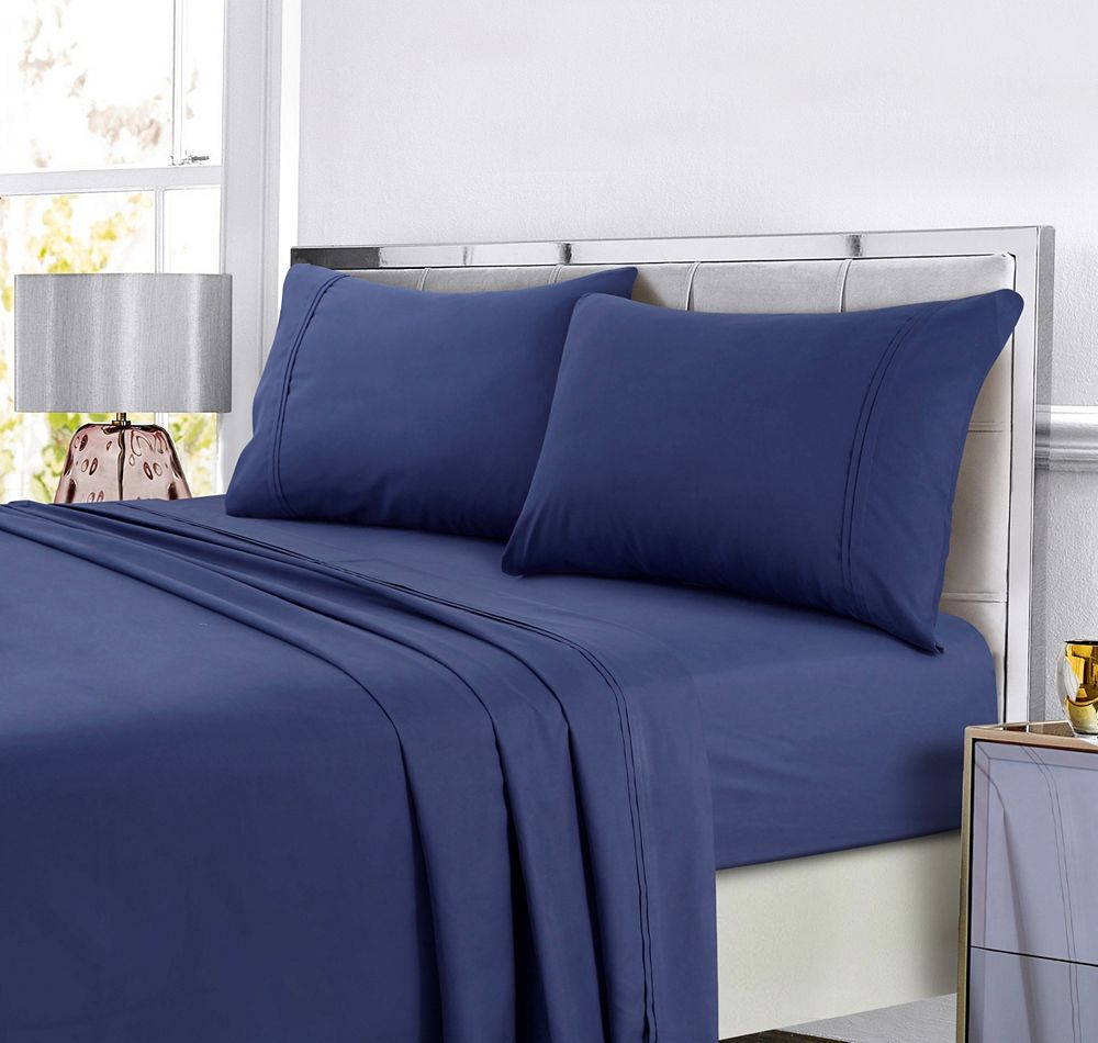 Tribeca Living Super Soft Solid Easy-Care Extra Deep Pocket Sheet Set, Full