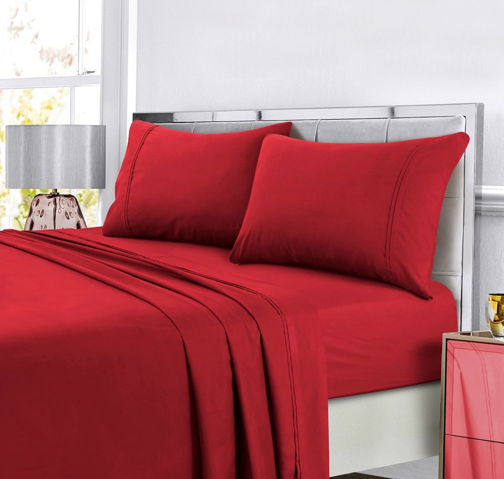 Tribeca Living Super Soft Solid Easy-Care Extra Deep Pocket Sheet Set, Queen