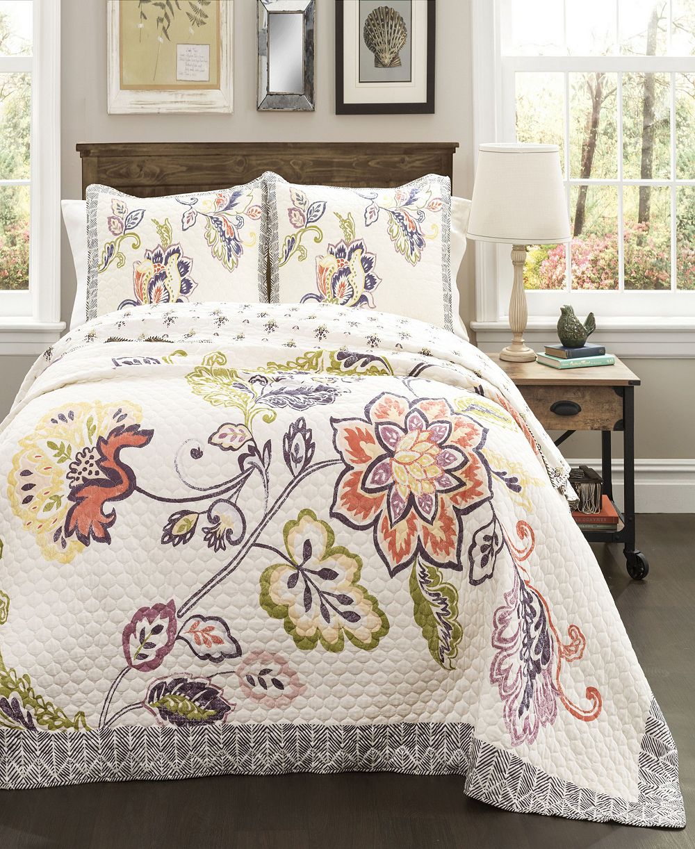 Lush Décor Aster 3-Pc. Quilt Set, King