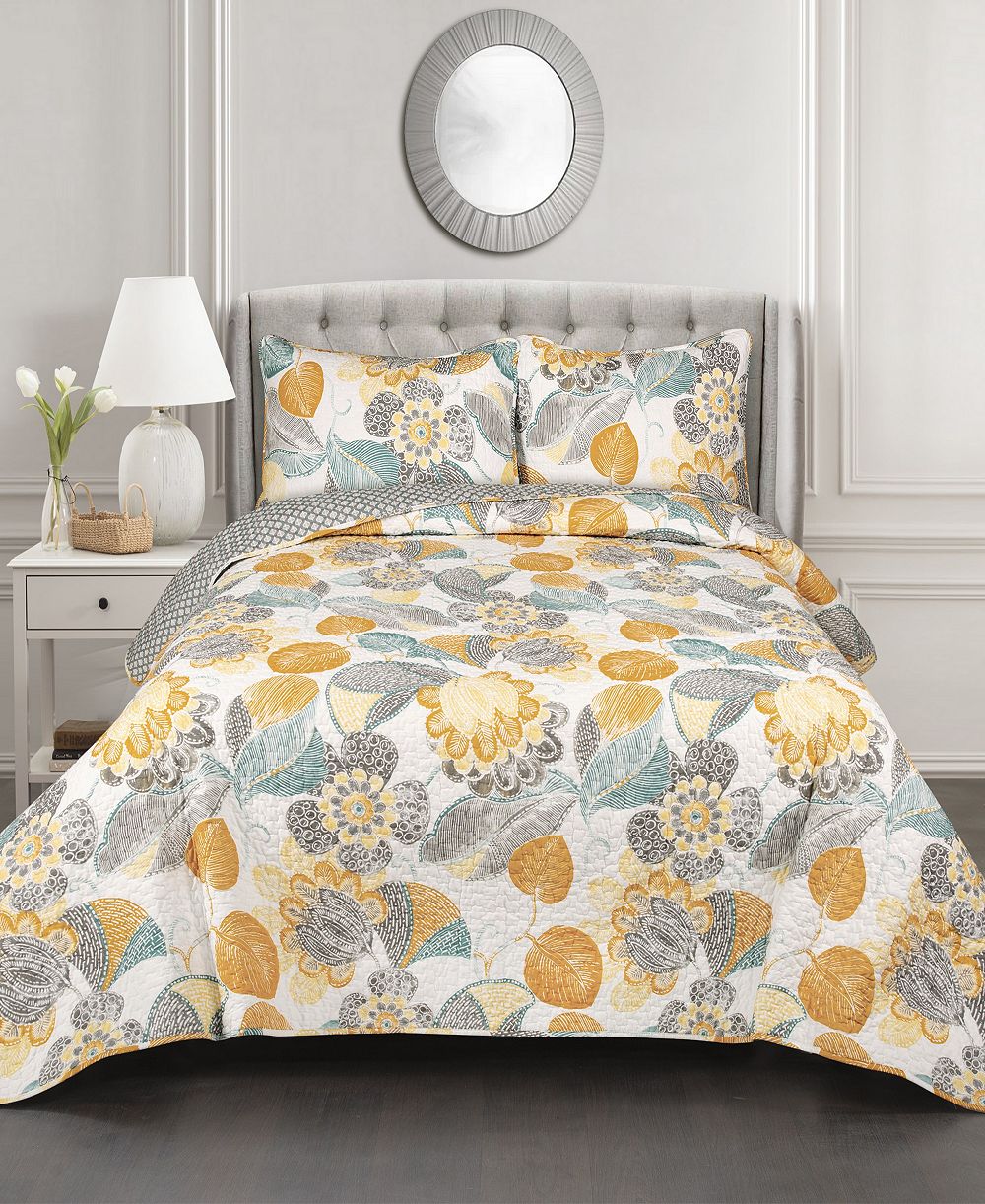 Lush Décor Lovely Leaf комплект из 3 предметов, King
