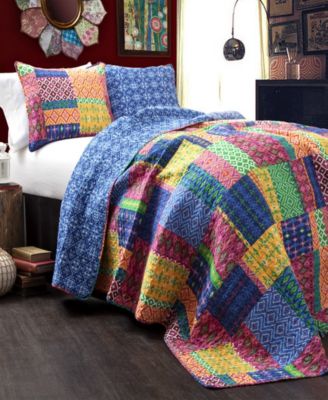 Lush Décor Misha 3-Pc Set Quilt Set, Full/Queen