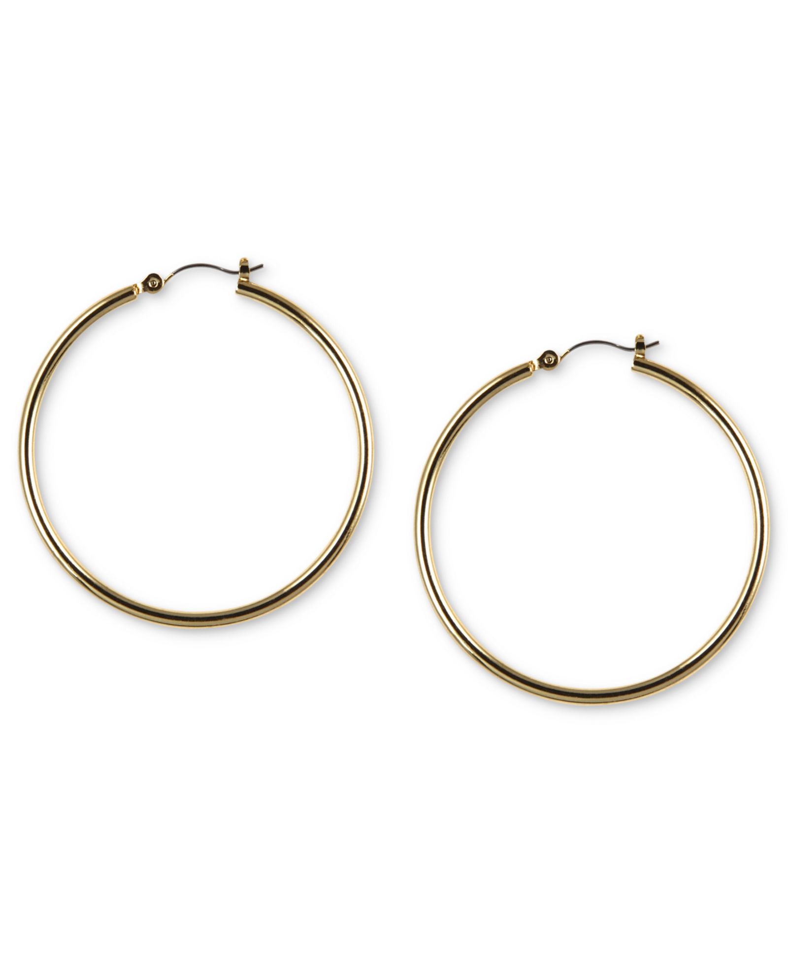 Nine West золотистые серьги-кольца, 2"