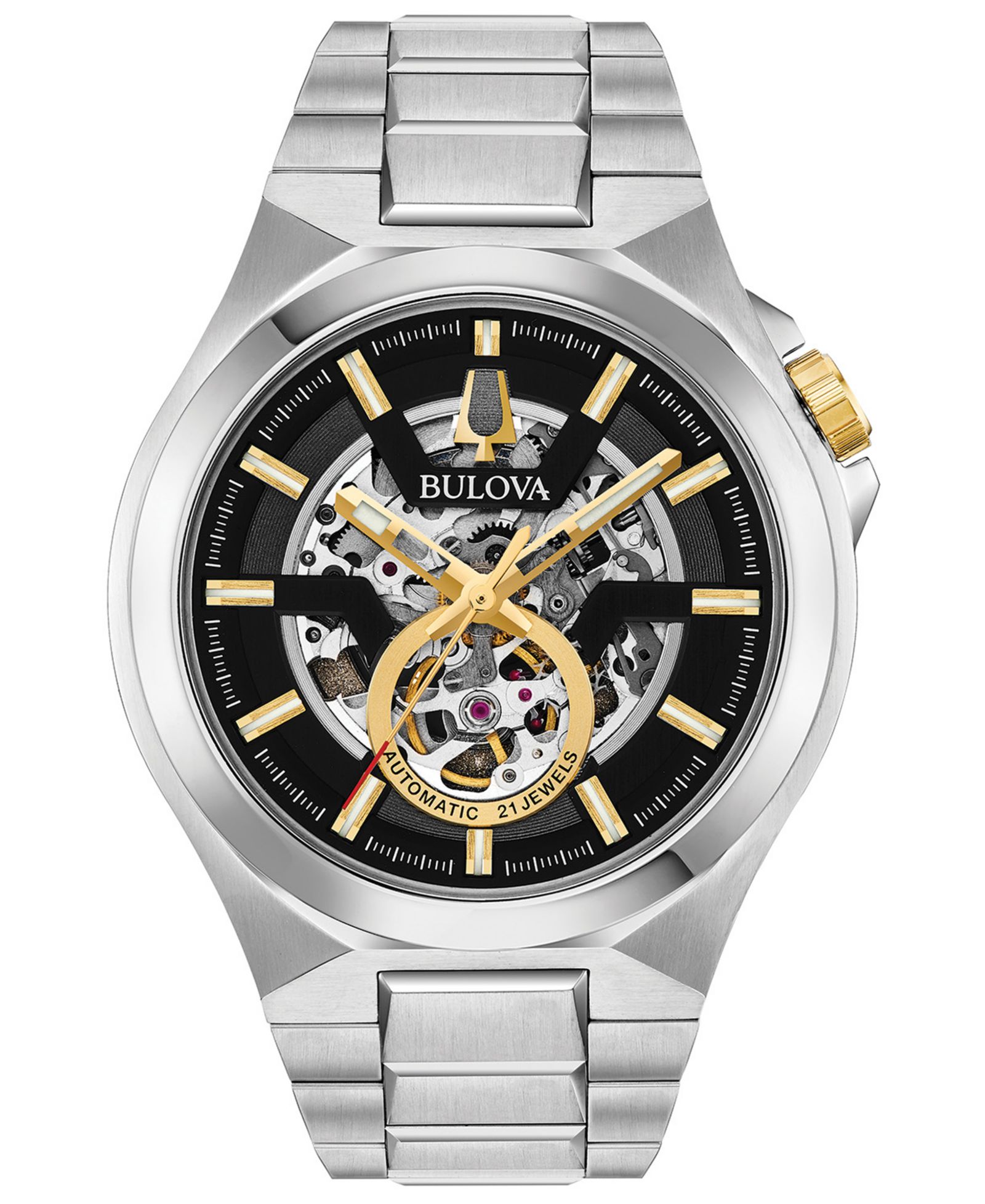 Мужские часы Bulova Automatic Maquina Stainless Steel Bracelet 46mm