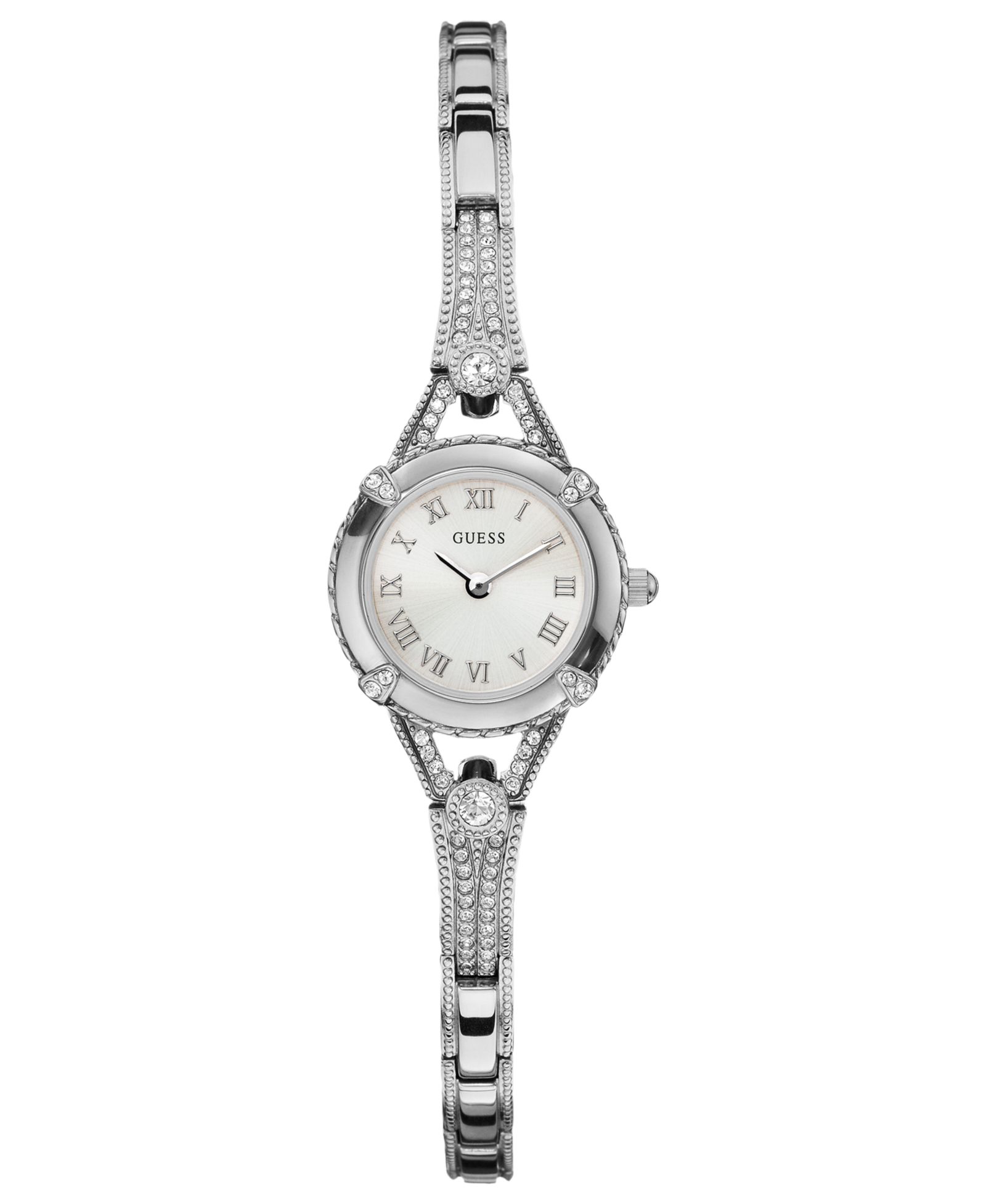 GUESS Watch, Women's Silver Tone Bracelet 22mm U0135L1
