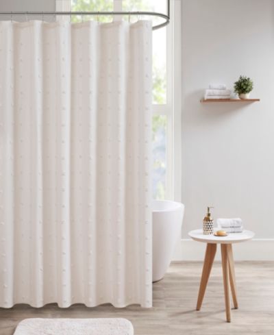 Intelligent Design Brooklyn Pom Pom Shower Curtain, 70" x  72"