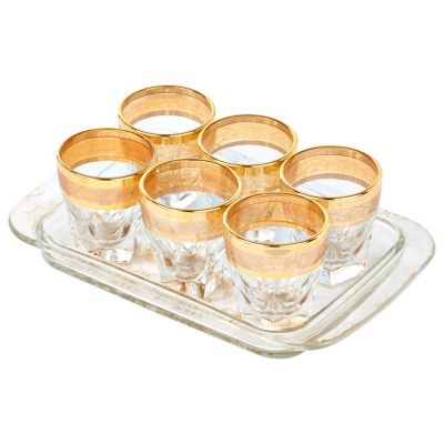 Lorren Home Trends 7-Piece Shot Glasses with Tray