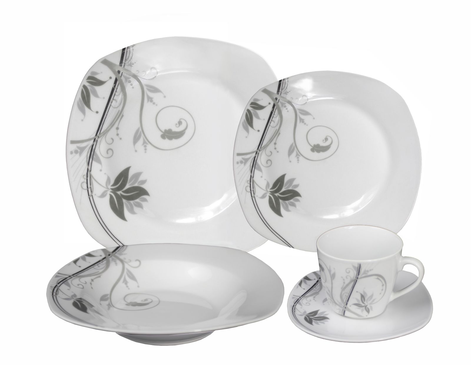 Lorren Home Trends Square 20 Pc. Dinnerware Set, Service for 4