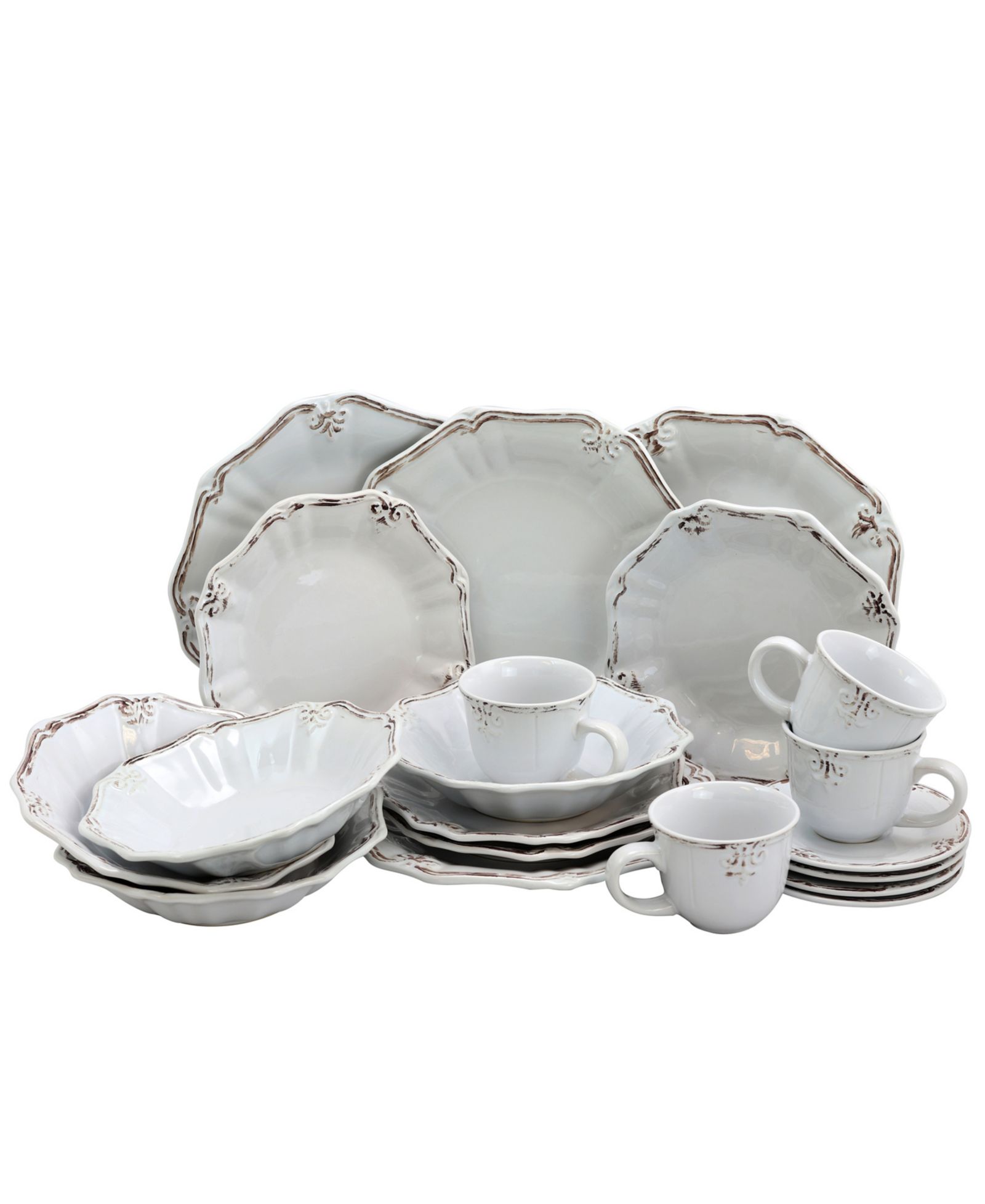 Набор столовой Elama Fleur De Lys 20 Pc. на 4 персоны