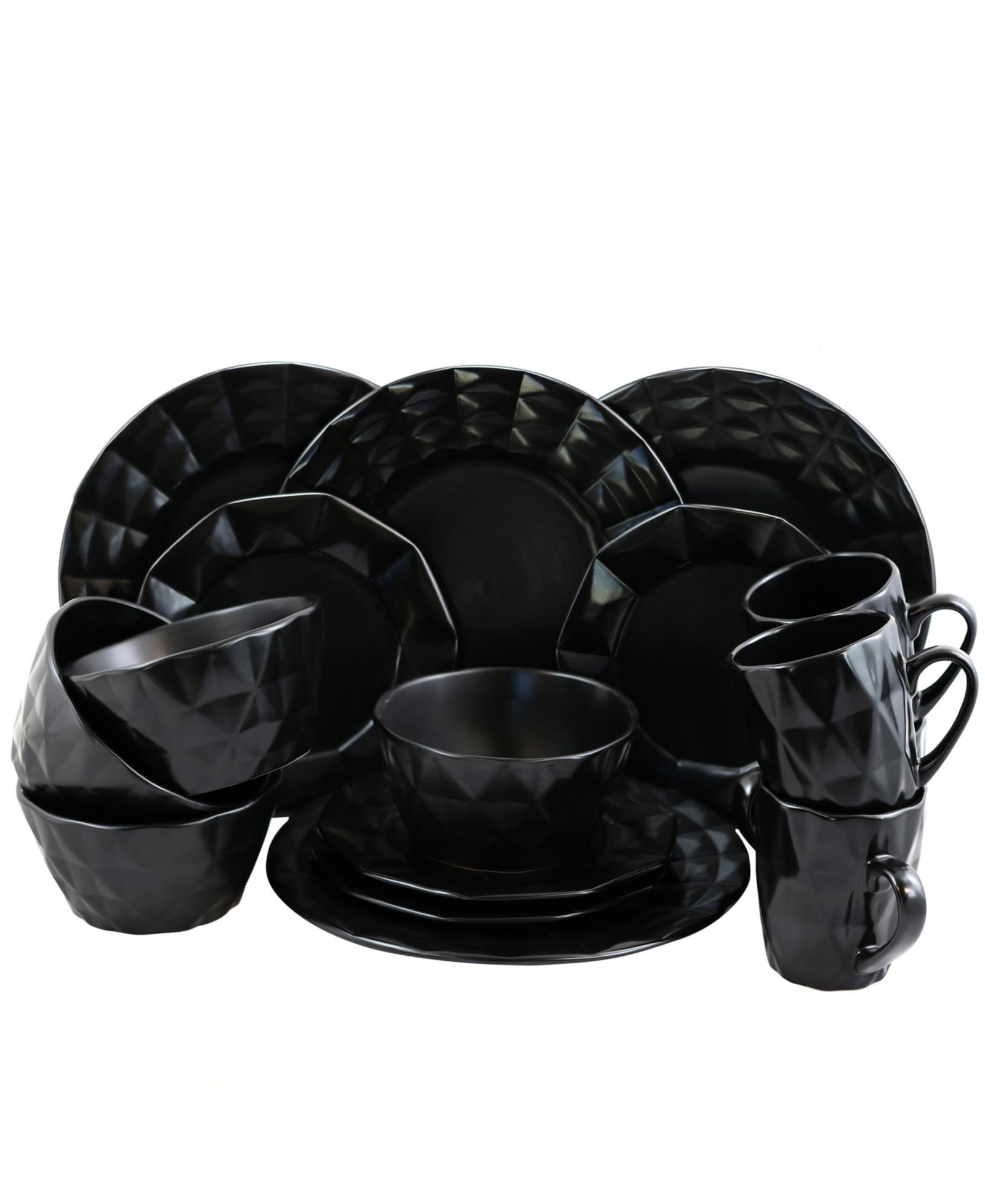 Elama Retro Chic 16 Pc. Dinnerware Set, Service for 4