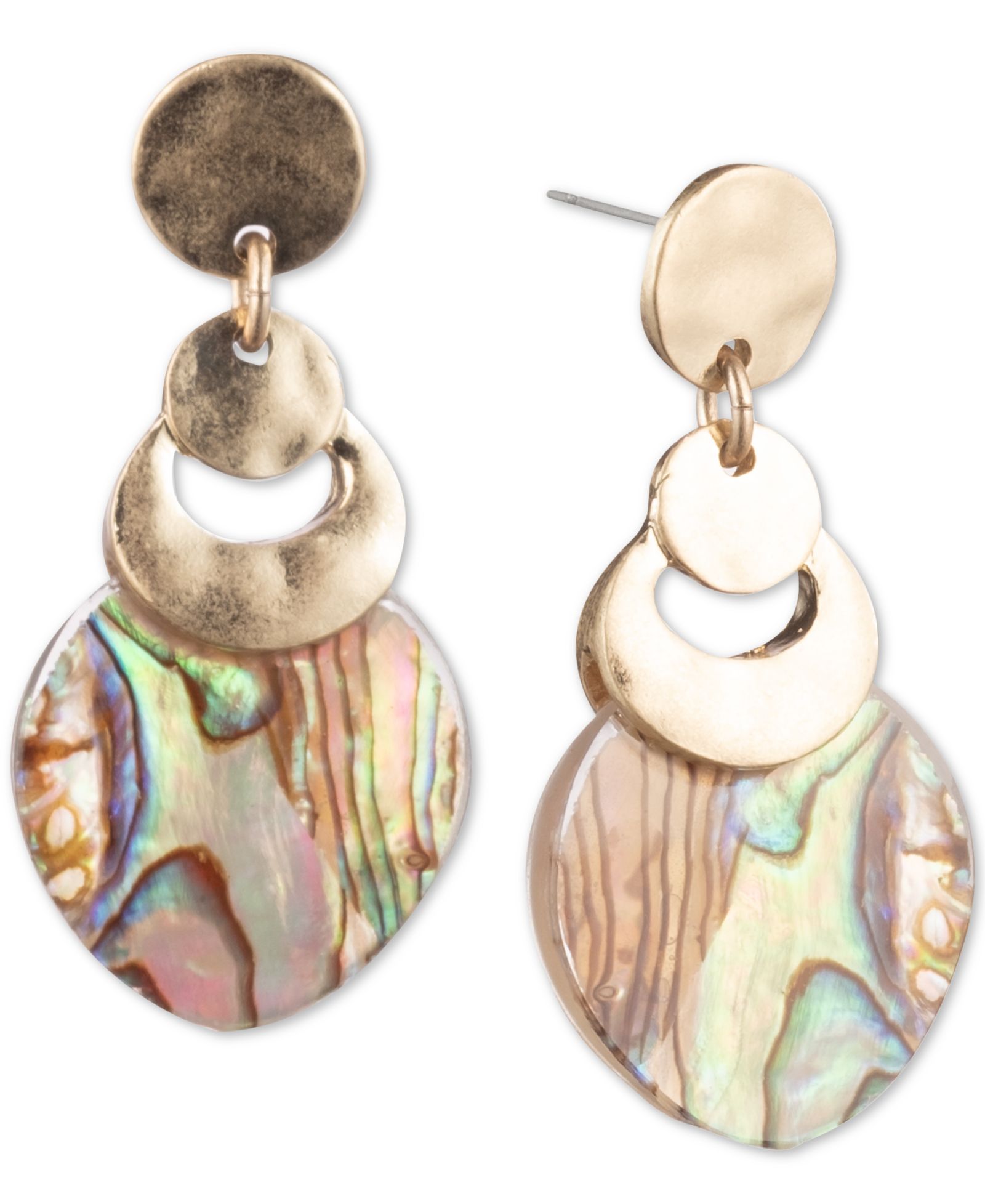 Серьги lonna & lilly Gold-Tone Abalone-Look Medium Drop