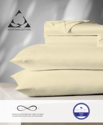 Purity Home Aireolux 1000 Thread Count Egyptian Cotton Sateen 4-Pc. Sheet Set, Queen