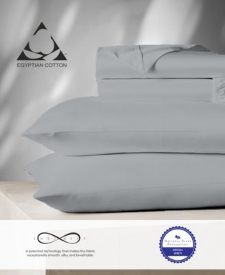 Purity Home Aireolux 1000 Thread Count Egyptian Cotton Sateen 4-Pc. Sheet Set, King