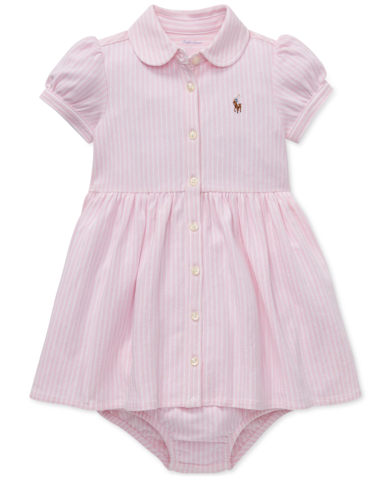 Детское поло Polo Ralph Lauren Striped Knit Oxford с коротким рукавом