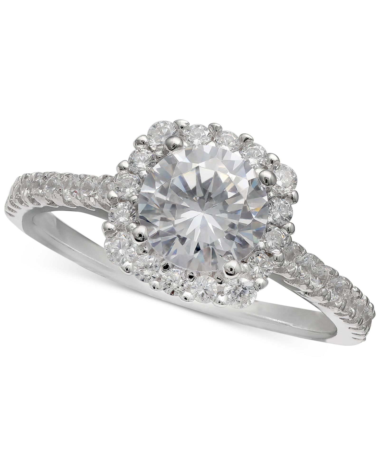 Кольцо с цирконием Giani Bernini Cubic Zirconia Halo Ring