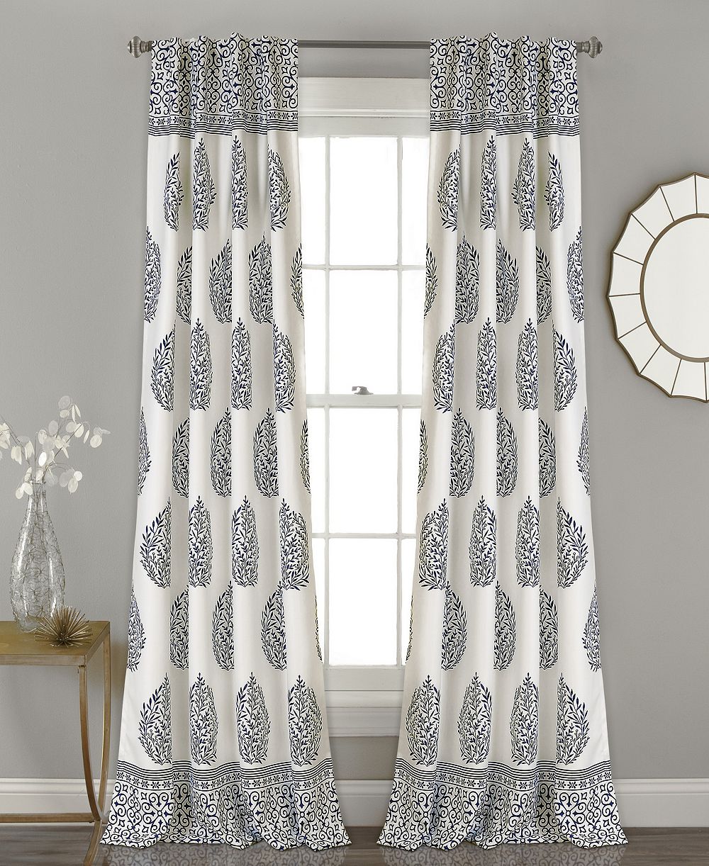 Шторы Lush Decor Teardrop Leaf Light Filtering Window Curtain Panels