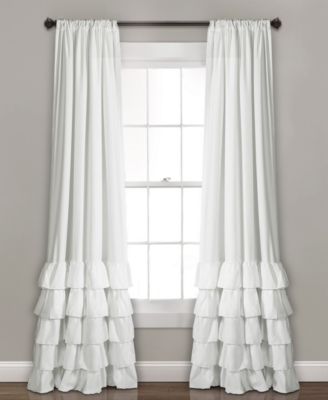 Lush Decor Allison Ruffle Light Filtering Window Curtain Panels Pair Coquette Curtains