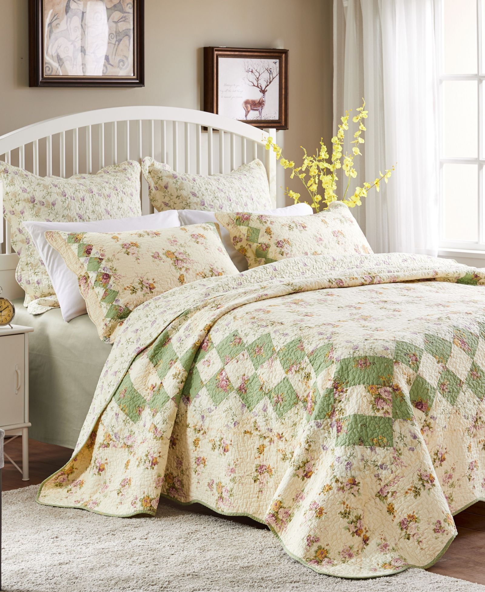 Greenland Home Fashions комплект из 2 стеганых покрывал, Twin