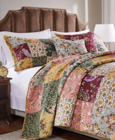 Greenland Home Fashions Antique Chic 100% Cotton стеганое одеяло, Full/Queen