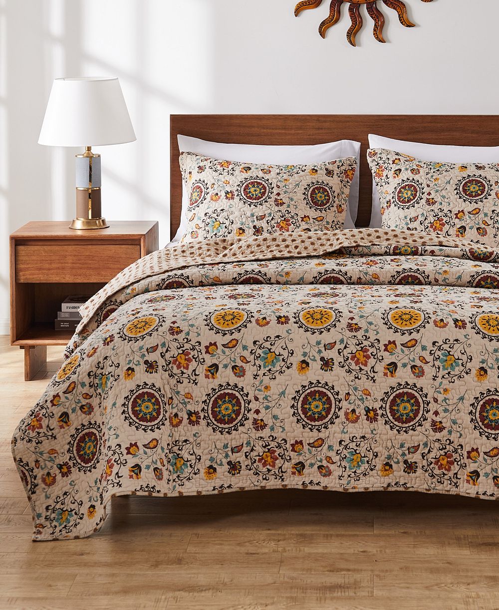 Комплект стеганого одеяла Greenland Home Fashions Andorra, 3-Pc., King