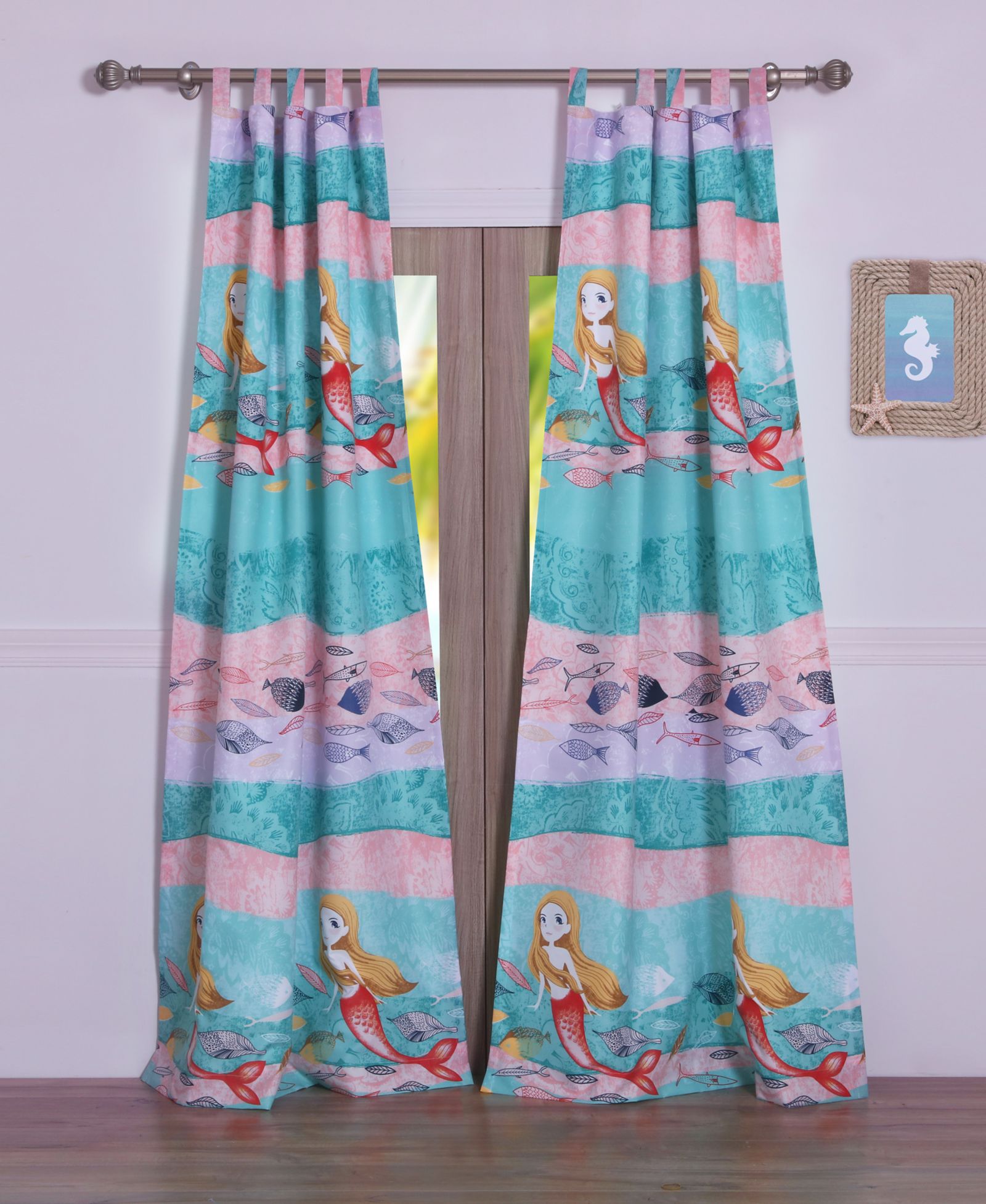 Парные шторы Mermaid's Window с подхватами Greenland Home Fashion