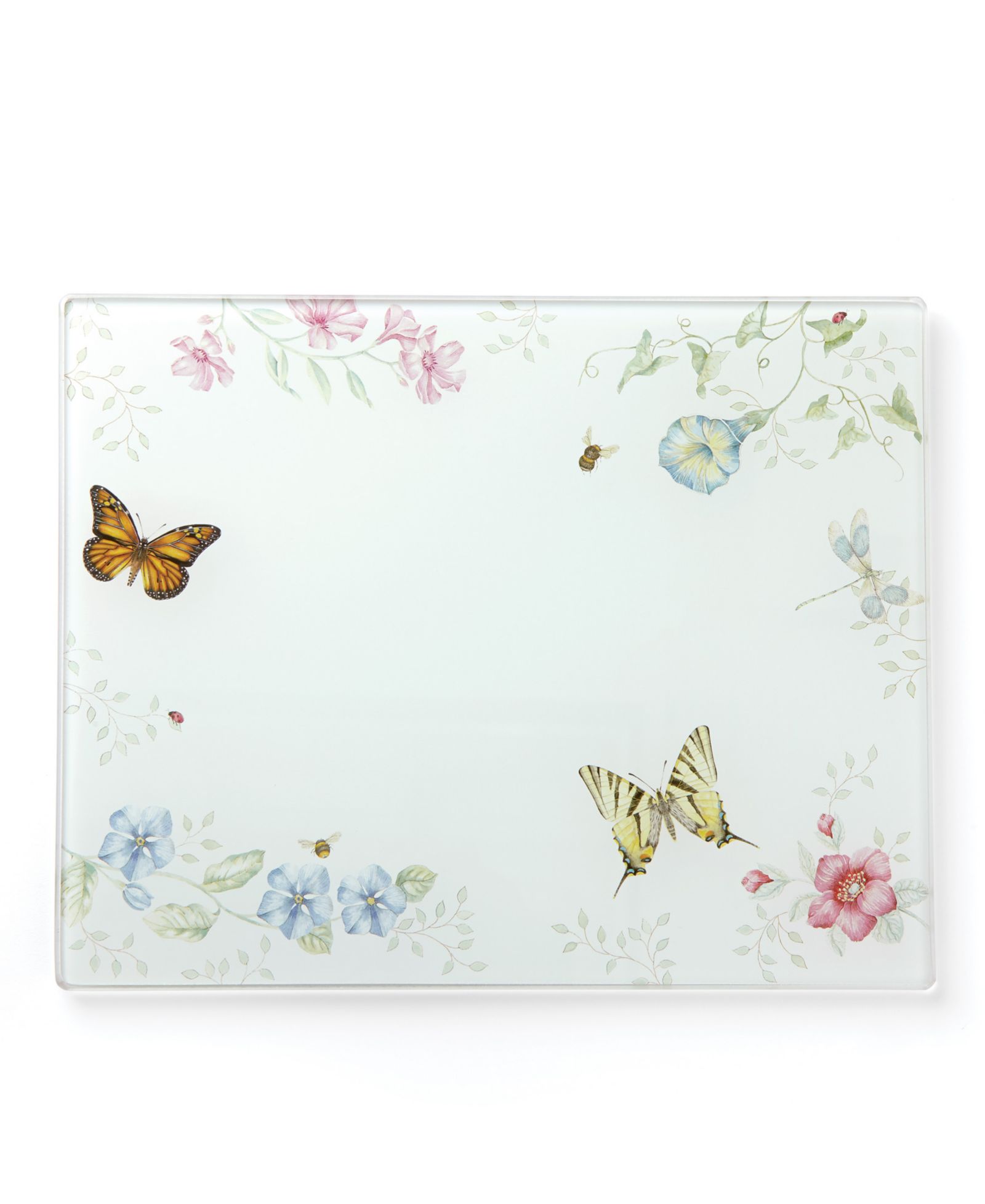 Большая стеклянная разделочная доска Lenox Butterfly Meadow Kitchen