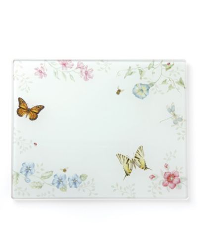 Большая стеклянная разделочная доска Lenox Butterfly Meadow Kitchen