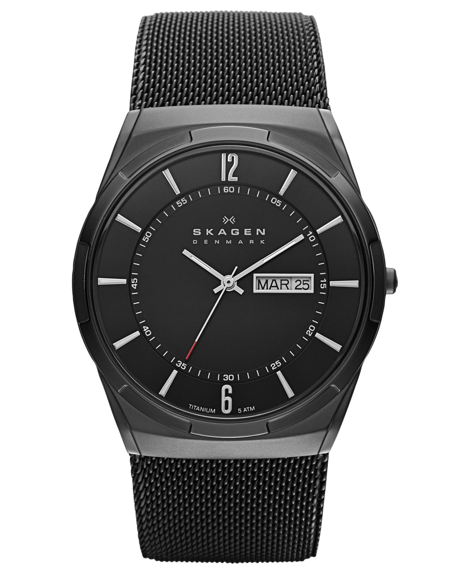 Часы Skagen Men's Melbye Black Titanium Mesh Bracelet 40mm SKW6006