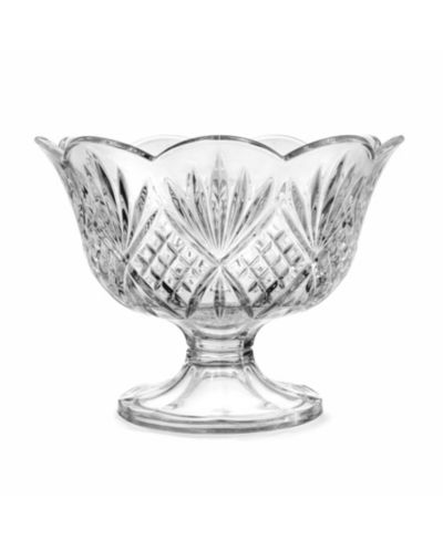 Godinger Dublin Crystal Scalloped Footed Trifle Bowl