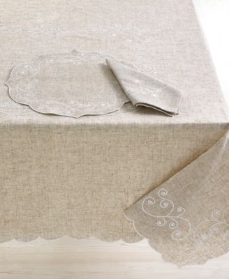 Lenox French Perle Embroidered Tablecloth, 60" x 84"
