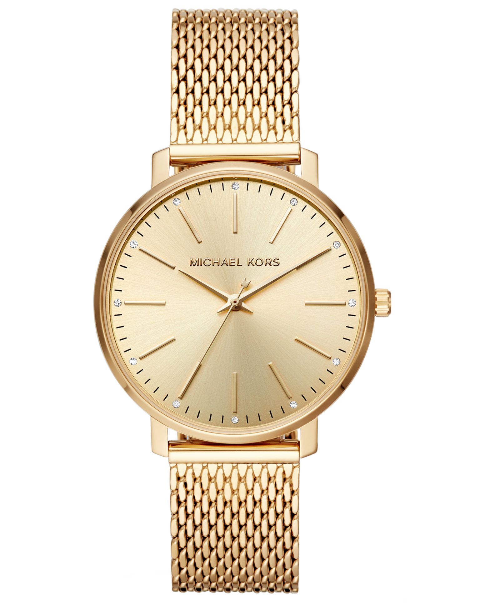 Женские часы Michael Kors Pyper Gold-Tone Stainless Steel Mesh, 38mm