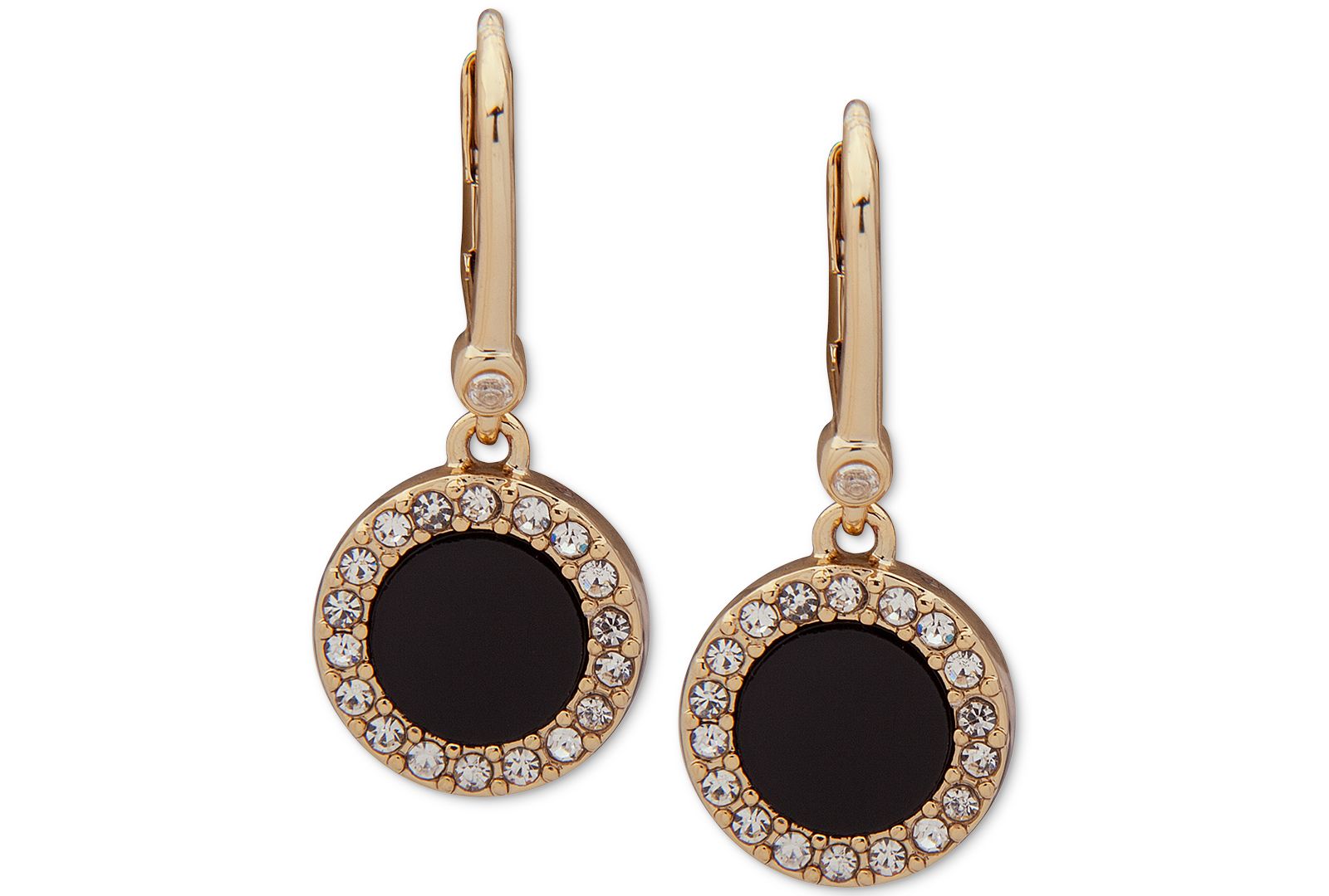DKNY Pavé & Stone Small Drop Earrings