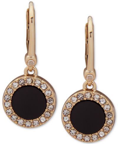 DKNY Pavé & Stone Small Drop Earrings