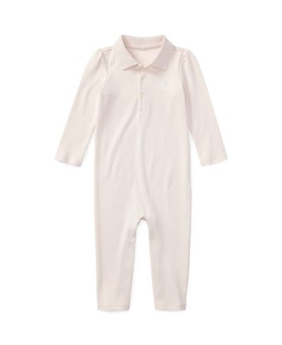 Детский комбинезон Polo Ralph Lauren Baby Girls Ribbed Polo Collar