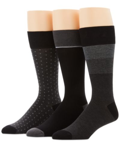 Perry Ellis Portfolio Мужские носки Colorblocked Striped, 3 шт. в упаковке