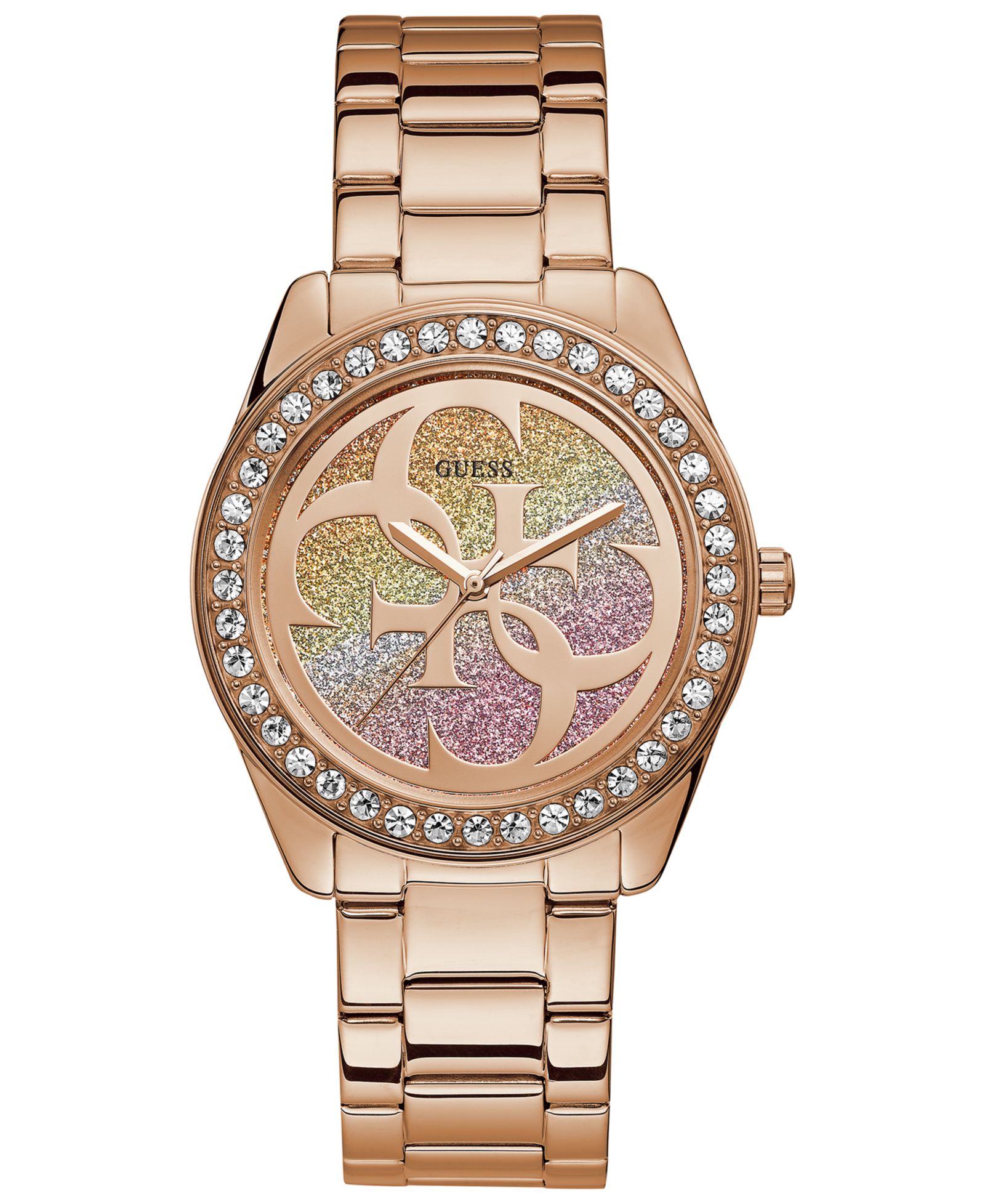 GUESS Women's G Twist Rose Gold-Tone Stainless Steel Bracelet Watch 40mm