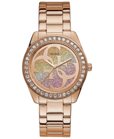 GUESS Women's G Twist Rose Gold-Tone Stainless Steel Bracelet Watch 40mm