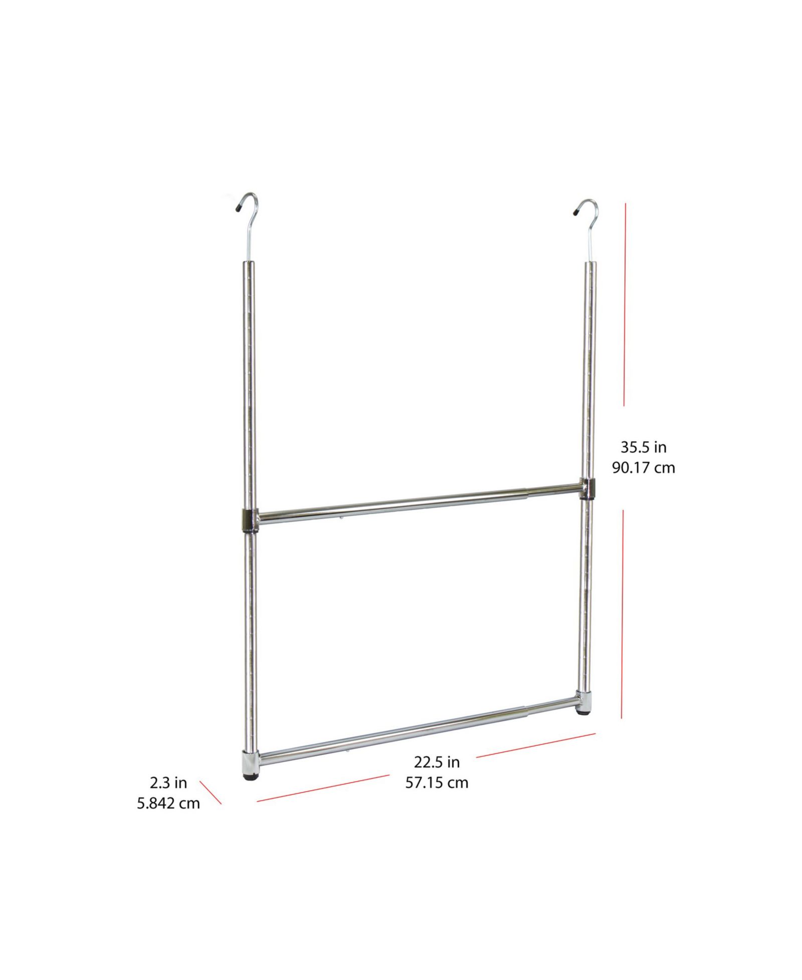 Штанга для вешалок Oceanstar 2-Tier Portable Adjustable Closet Hanger Rod, Chrome