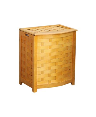 Корзина для белья Oceanstar Natural Finished Bowed Front Veneer с внутренним мешком